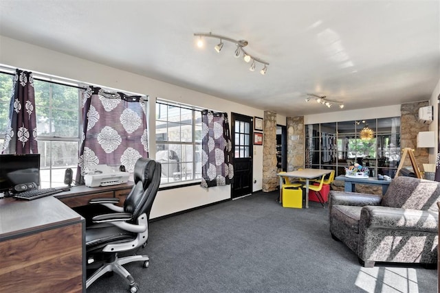 2208 Amber Rd, Oklahoma City, OK 73170 - carpeted office space with plenty of natural light and a wall mounted AC