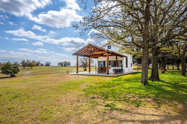 18800 NE 122nd St, Jones, OK 73049 - view of green lawn with a gazebo and a patio