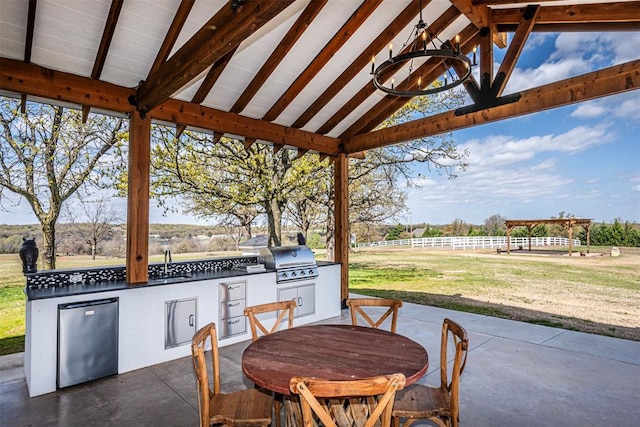 18800 NE 122nd St, Jones, OK 73049 - view of patio / terrace with a sink
