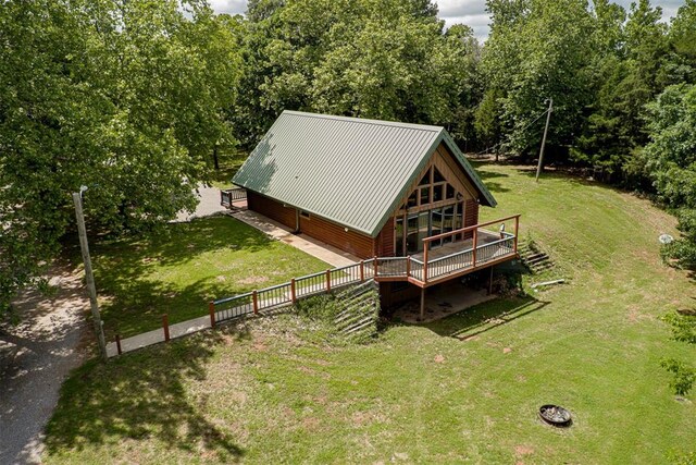 1000 N Canadian Ave, Purcell, OK 73080 - view from above of property