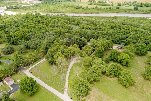 1000 N Canadian Ave, Purcell, OK 73080 - aerial view of property and surrounding area featuring a large body of water and rural landscape