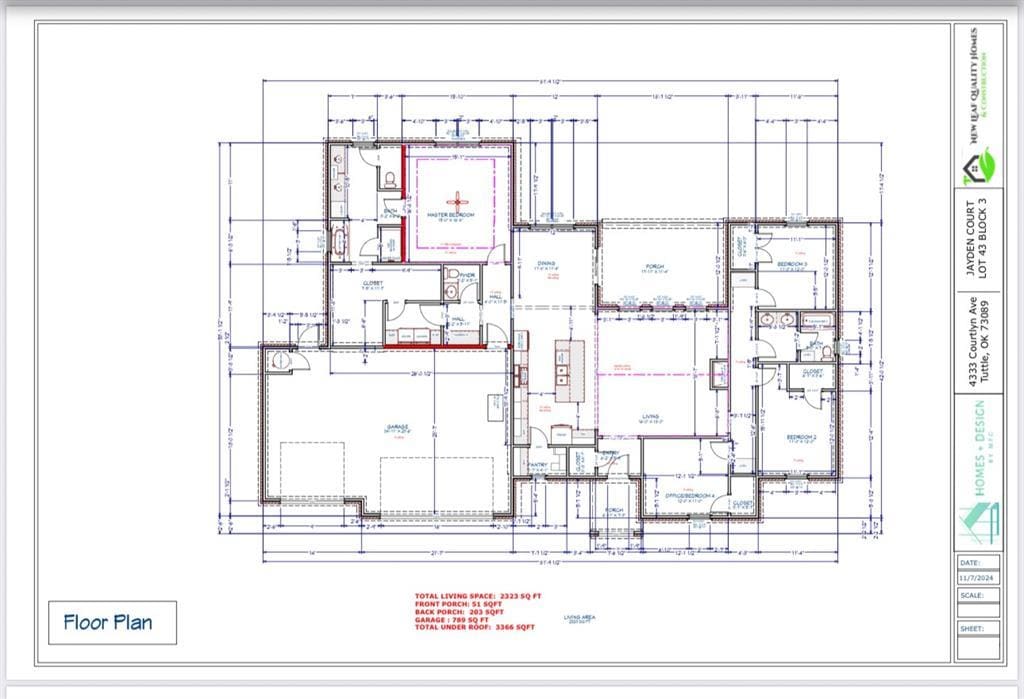 4333 Courtlyn Ave, Tuttle, OK 73089 - floor plan / room layout