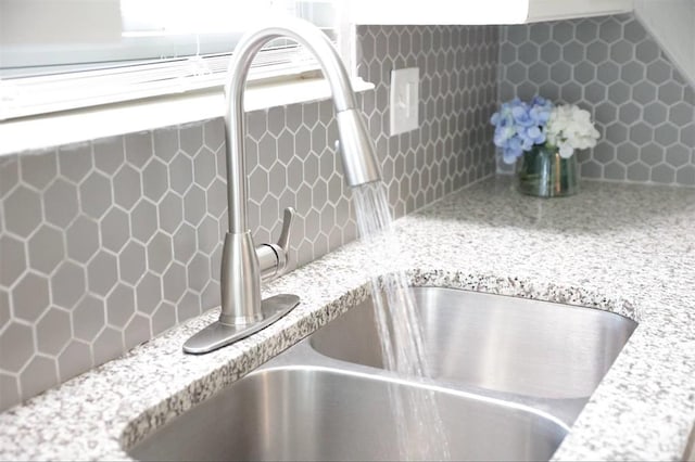 3012 SE 55th St, Oklahoma City, OK 73135 - kitchen view of a sink and decorative backsplash