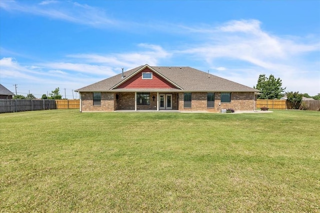 2900 Coventry Manor Dr, Oklahoma City, OK 73128 - rear view of house featuring brick siding and a patio area