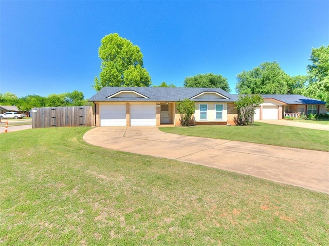 625 Jasmine Pl, Edmond, OK 73003 - single story home featuring concrete driveway, a garage, and brick siding