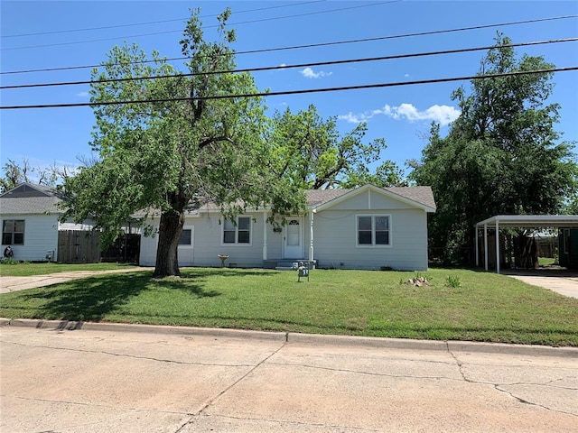 4404 N State St, Warr Acres, OK 73122 - view of front of property featuring a front yard