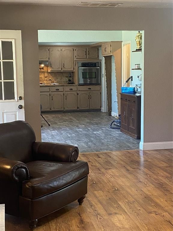 308 Jeffrey Laird Pl, Moore, OK 73160 - living area with wood finished floors