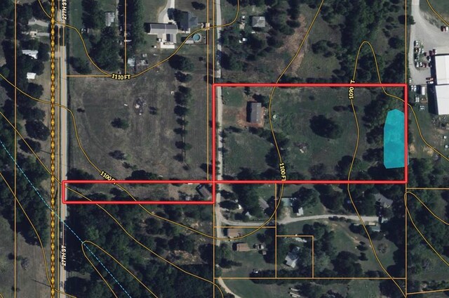 177074 Stephens Rd, Duncan, OK 73533 - aerial map of property and surrounding area with property parcel outlined