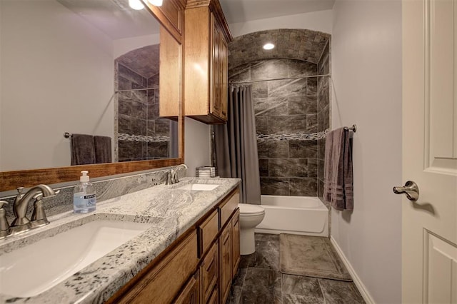 3327 Bobcat Trl, Guthrie, OK 73044 - bathroom featuring double vanity and shower / bath combo