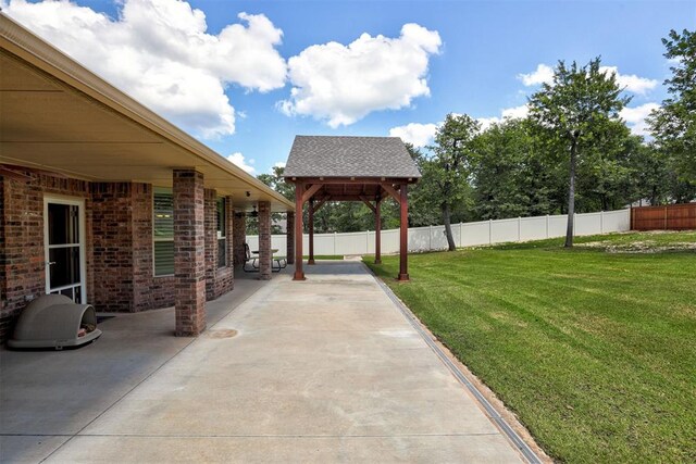 3327 Bobcat Trl, Guthrie, OK 73044 - view of yard featuring a gazebo and a patio area