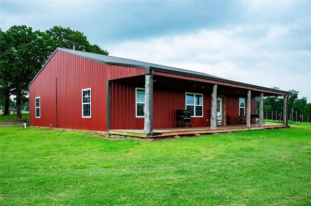 16301 Lewis Rd, Lexington, OK 73051 - rear view of property featuring a yard