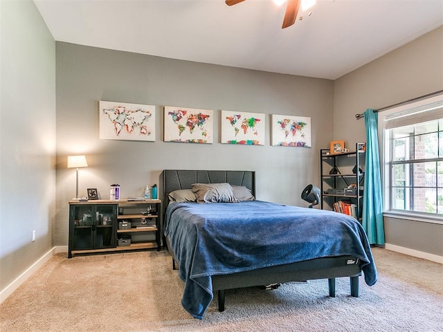 4409 Newport Dr, Norman, OK 73072 - carpeted bedroom featuring baseboards and ceiling fan
