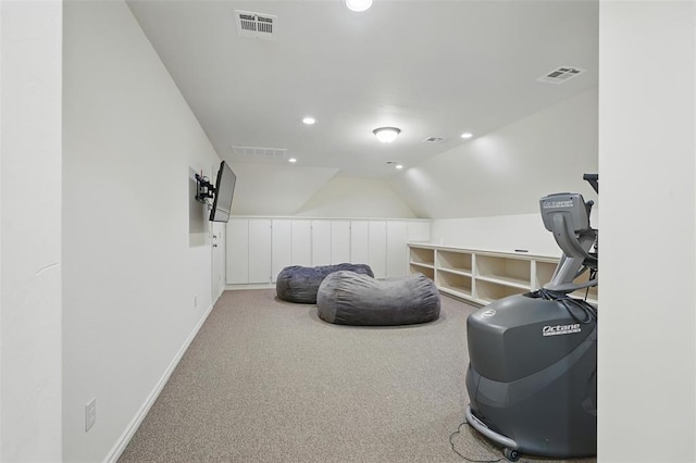 15005 Dourdan Ct, Oklahoma City, OK 73142 - additional living space with recessed lighting, baseboards, carpet flooring, and vaulted ceiling