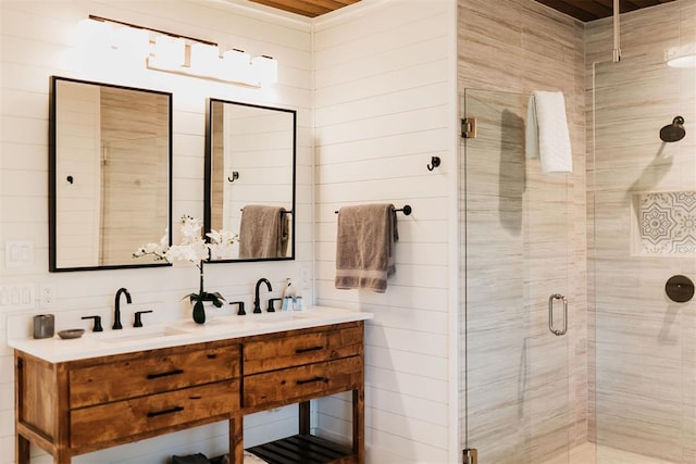 192 Grape Trl, Broken Bow, OK 74728 - full bath featuring a shower stall and double vanity