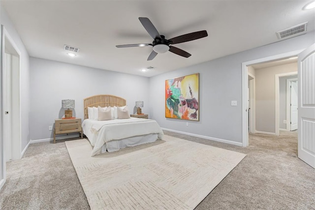 1918 Winding Ridge Rd, Edmond, OK 73034 - bedroom featuring carpet and a ceiling fan