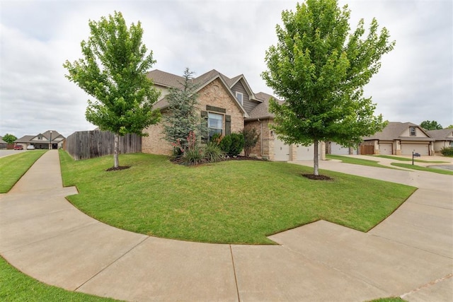 18813 Windy Way Rd, Edmond, OK 73012 - view of property hidden behind natural elements with driveway and brick siding