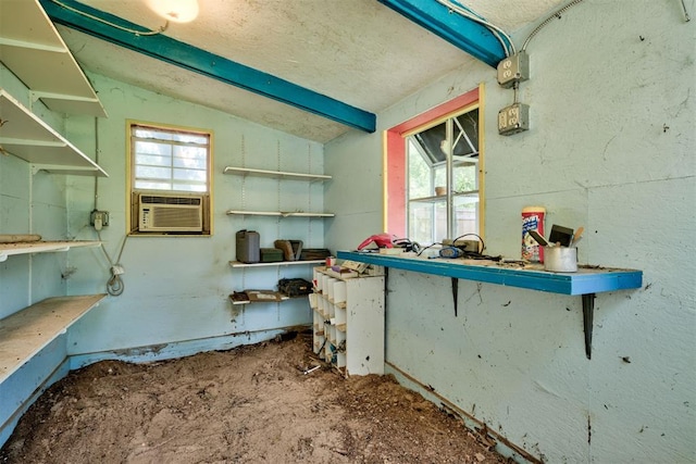2721 NW 45th St, Oklahoma City, OK 73112 - kitchen with cooling unit and lofted ceiling
