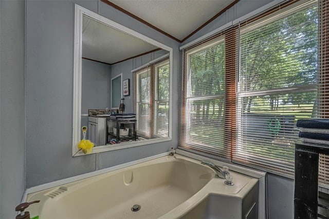 13903 Pleasant Ridge Rd, Jones, OK 73049 - bathroom with crown molding and a bath