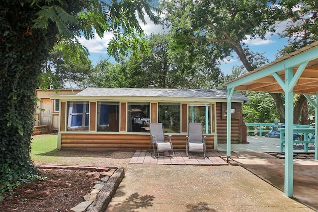 21306 E 10th St, Hinton, OK 73047 - view of patio with a grill and a wooden deck