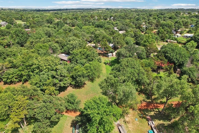 21306 E 10th St, Hinton, OK 73047 - bird's eye view of a heavily wooded area