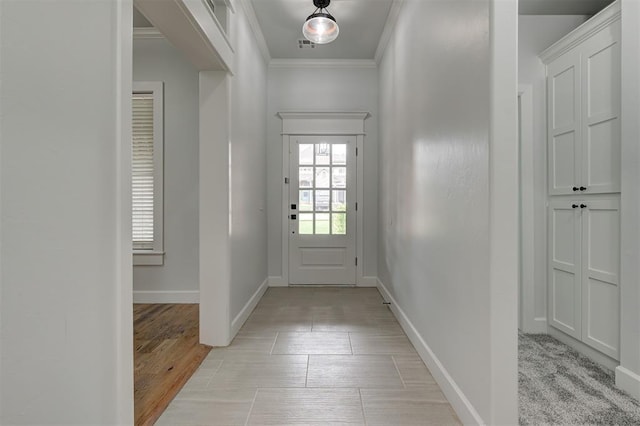 1108 Samantha Ln, Oklahoma City, OK 73160 - entryway with baseboards and crown molding