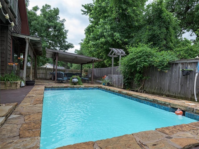 13501 Fox Hollow Rdg, Oklahoma City, OK 73131 - view of swimming pool featuring a fenced backyard and a patio