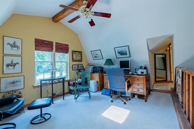 3824 Smoking Oaks Dr, Oklahoma City, OK 73150 - carpeted office space with ceiling fan and baseboards