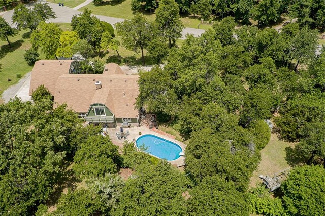 3824 Smoking Oaks Dr, Oklahoma City, OK 73150 - aerial view of property and surrounding area featuring a pool