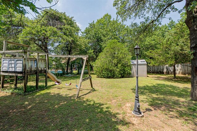 3824 Smoking Oaks Dr, Oklahoma City, OK 73150 - view of yard with a playground