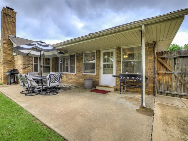 2009 Bella Vista Dr, Edmond, OK 73013 - view of patio / terrace featuring a grill