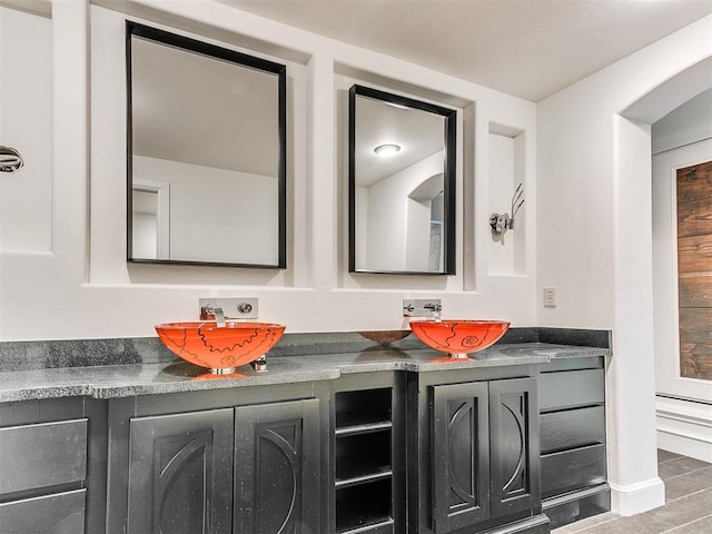 212 W Ridgewood Dr, Midwest City, OK 73130 - bathroom featuring double vanity