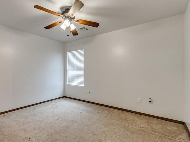 4537 SE 80th St, Del City, OK 73135 - unfurnished room featuring carpet, ceiling fan, and baseboards
