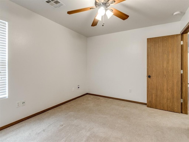 4537 SE 80th St, Del City, OK 73135 - carpeted empty room featuring a ceiling fan, a smoke detector, and baseboards