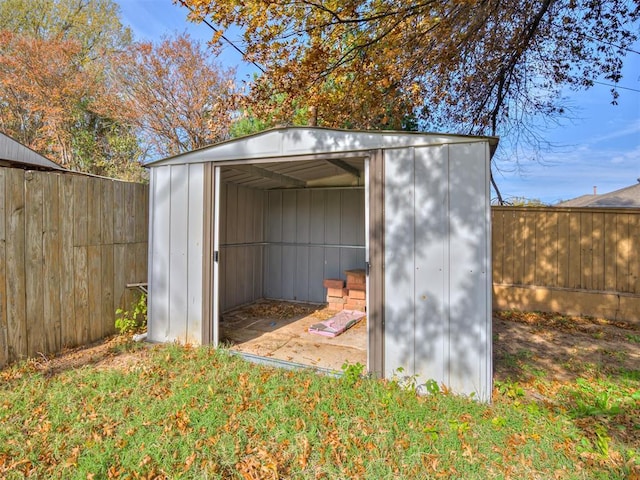 4809 N Pate Ave, Oklahoma City, OK 73112 - view of shed featuring a fenced backyard