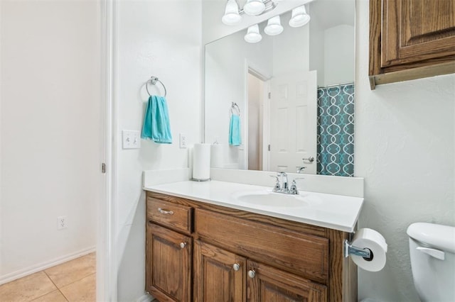 2632 SE 97th St, Moore, OK 73160 - full bathroom featuring vanity, toilet, and tile patterned floors