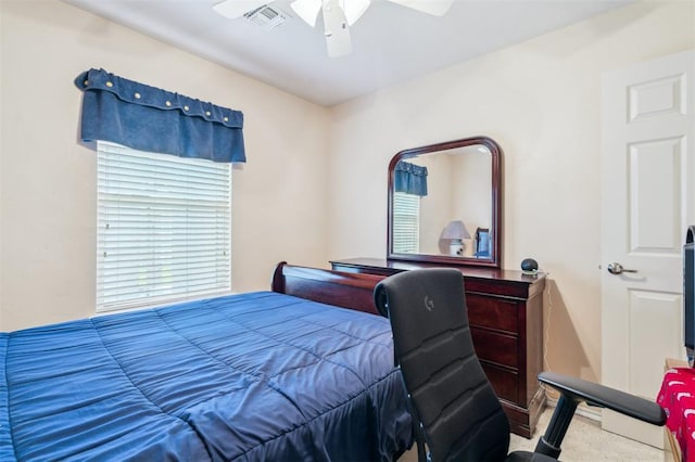2632 SE 97th St, Moore, OK 73160 - bedroom with carpet flooring and ceiling fan