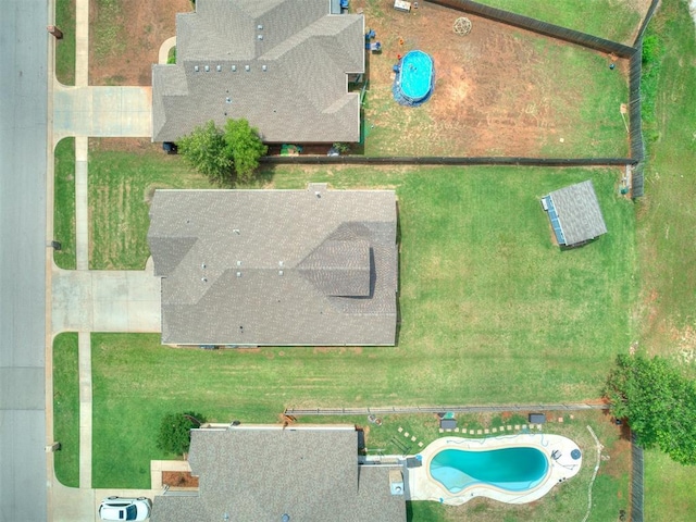 1405 Atalon Dr, Moore, OK 73160 - bird's eye view of a pool area