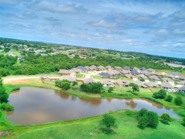 1405 Atalon Dr, Moore, OK 73160 - aerial overview of property's location with nearby suburban area and a large body of water