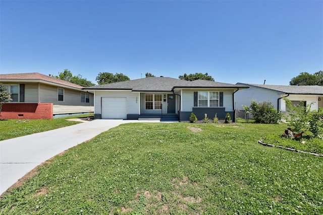 1206 Monroe Dr, Shawnee, OK 74804 - single story home featuring a garage, concrete driveway, and a front yard