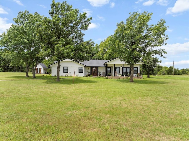 32629 S Airline Rd, Pauls Valley, OK 73075 - view of front of property with a front lawn
