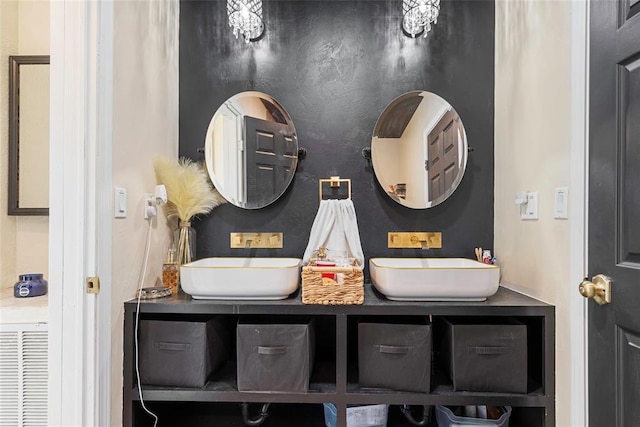 32629 S Airline Rd, Pauls Valley, OK 73075 - bathroom featuring double vanity