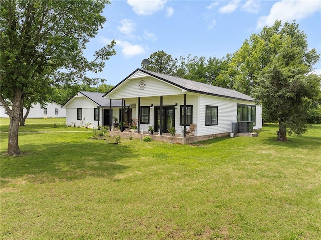 32629 S Airline Rd, Pauls Valley, OK 73075 - view of front of property with a front yard and a porch