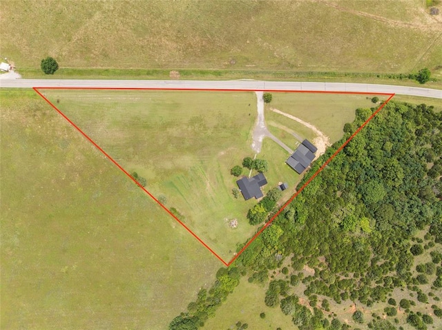 32629 S Airline Rd, Pauls Valley, OK 73075 - view of rural area featuring property parcel outlined