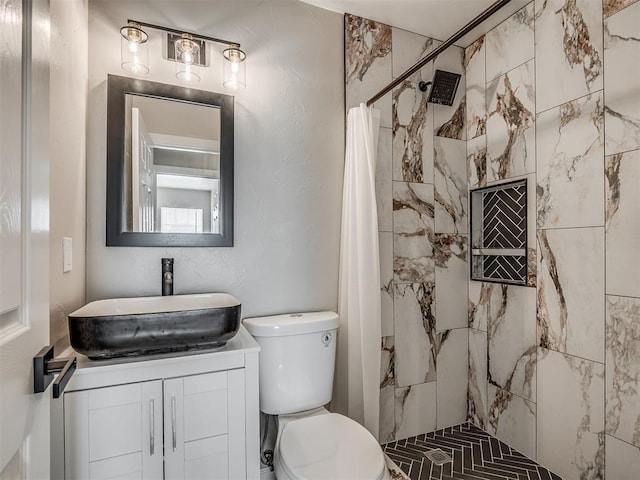 4100 S Noma Rd, Oklahoma City, OK 73150 - full bath featuring vanity, toilet, and a tile shower