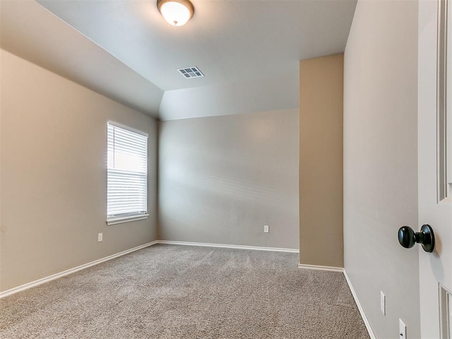 8344 NW 137th St, Oklahoma City, OK 73142 - unfurnished room featuring carpet flooring, baseboards, and vaulted ceiling