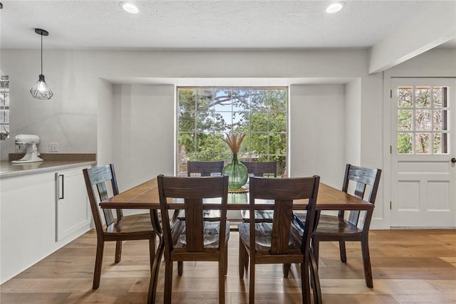 1206 N Kaiser Rd, Weatherford, OK 73096 - dining room featuring light wood-style floors, healthy amount of natural light, and recessed lighting