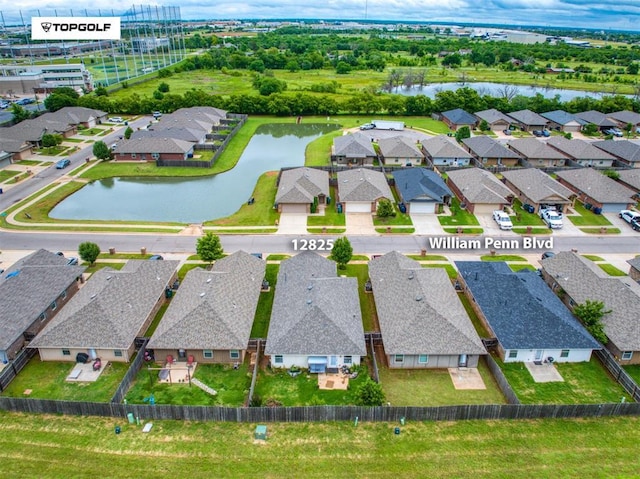 12825 William Penn Blvd, Oklahoma City, OK 73120 - aerial view of residential area with a nearby body of water