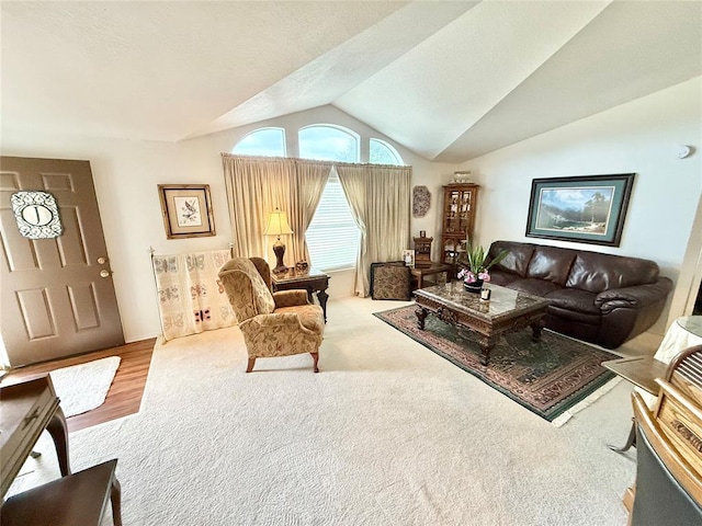 305 N Greer Ave, Duke, OK 73532 - living room with lofted ceiling