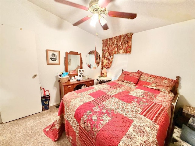 305 N Greer Ave, Duke, OK 73532 - bedroom with carpet floors and ceiling fan