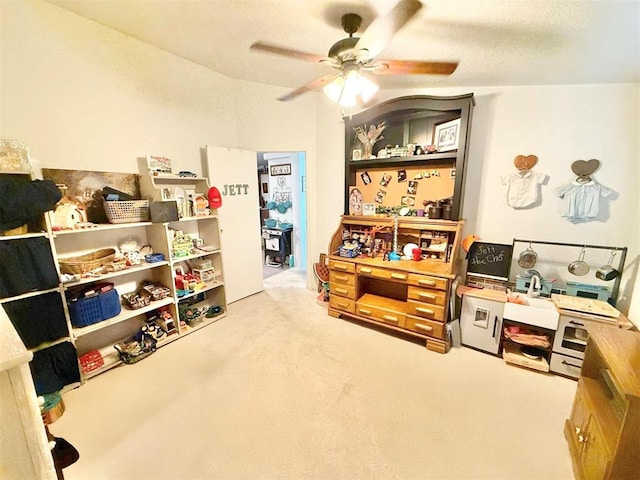 305 N Greer Ave, Duke, OK 73532 - carpeted office space featuring a ceiling fan